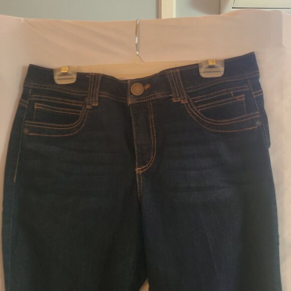 Democracy Jeans Women's Size 14 Dark Wash AB Technology Denim Skinny Mid Rise - Picture 4 of 6